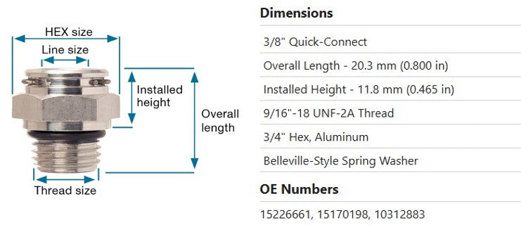 3/8" QD Trans Fitting