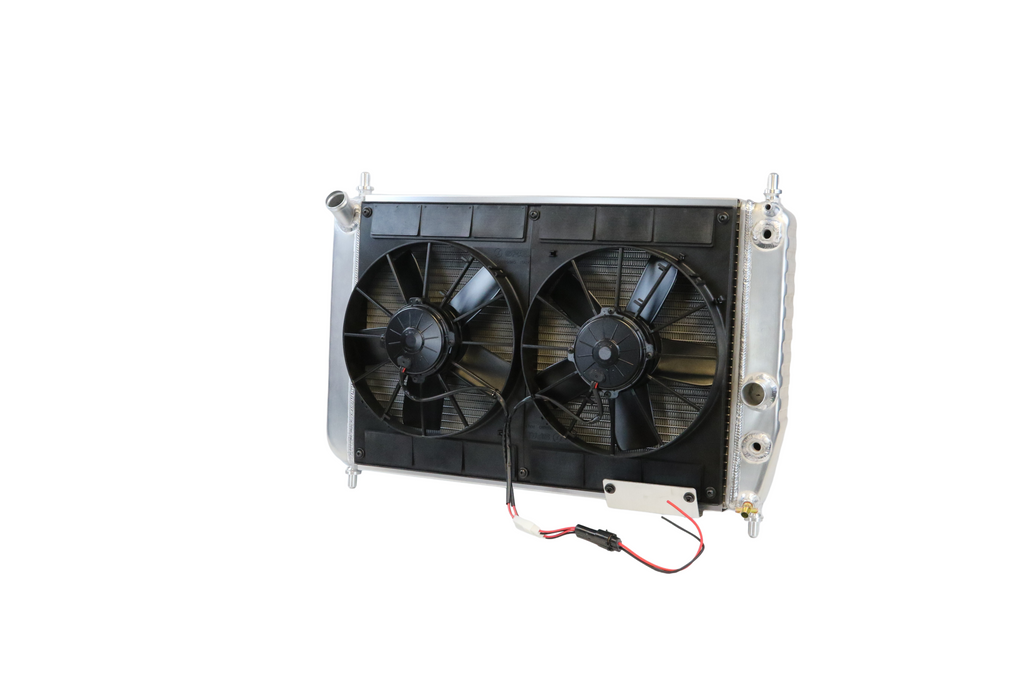 C6 Radiator C6 Corvette Radiator with Dual 11 Brushed Fan Kit – DeWitts™ Direct Fit ...