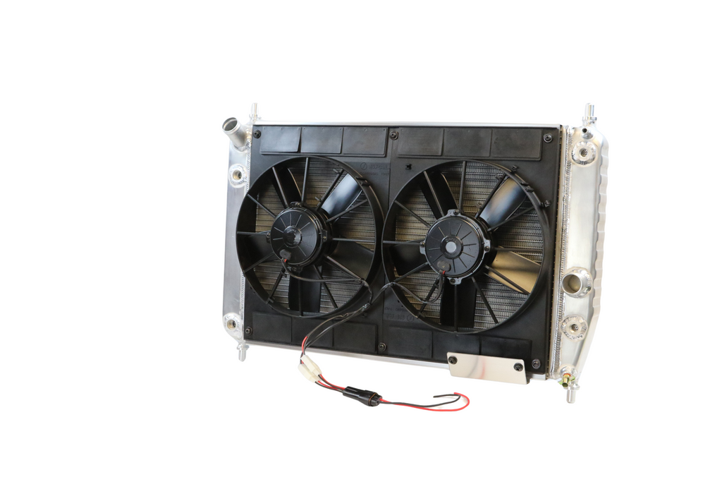 C6 Radiator C6 Corvette Radiator with Dual 11 Brushed Fan Kit – DeWitts™ Direct Fit ...