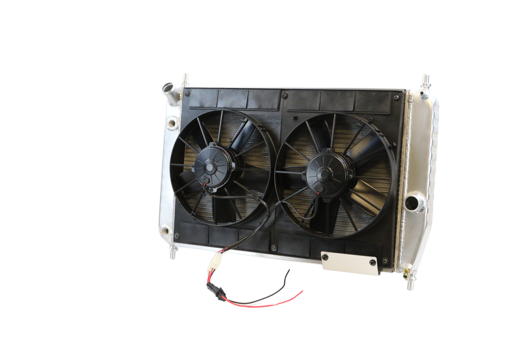 C6 Radiator C6 Corvette Radiator with Dual 11 Brushed Fan Kit – DeWitts™ Direct Fit ...