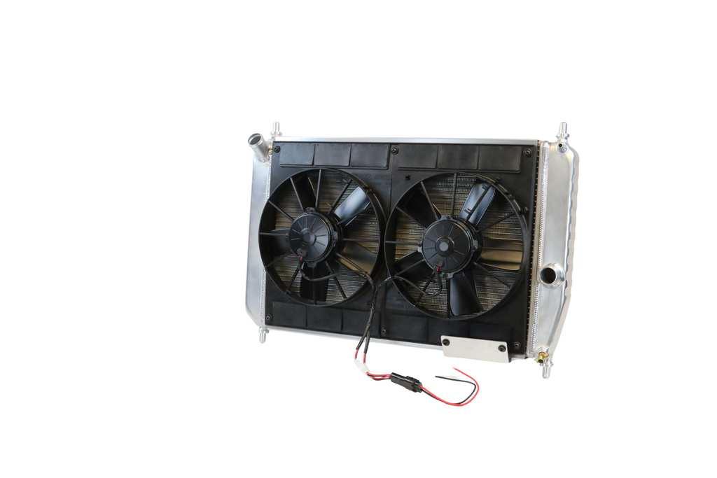 C6 Corvette Radiator with Dual 11" Brushed Fan Kit