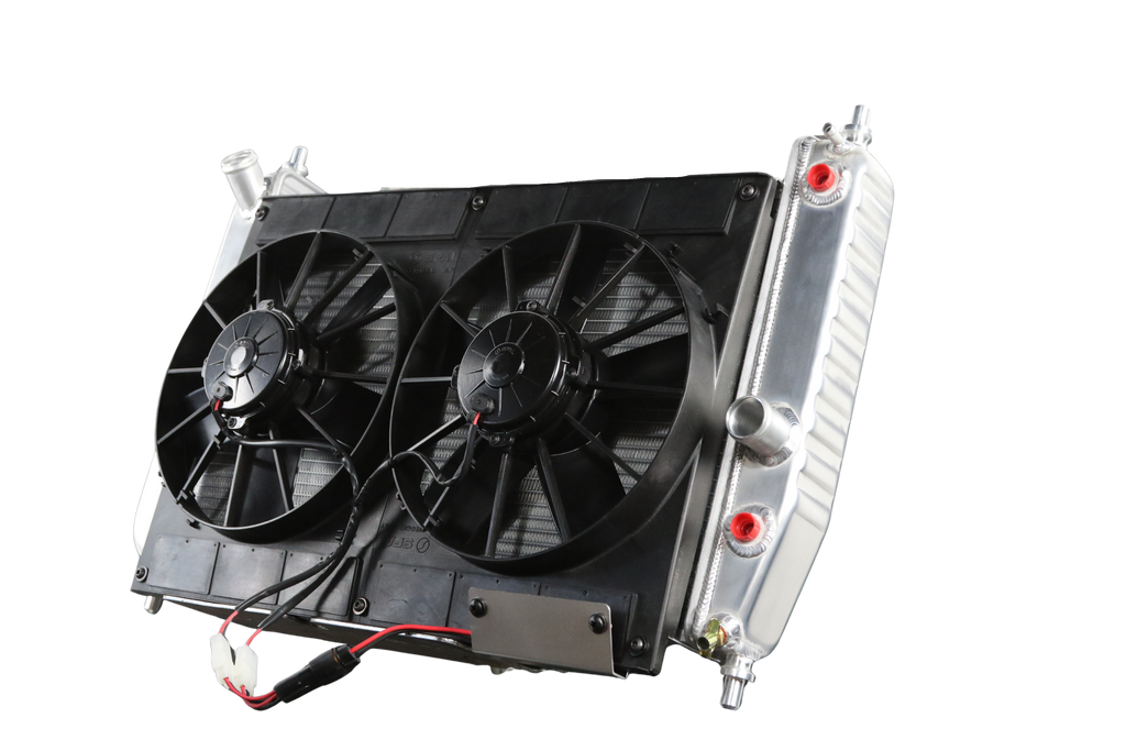 C6 Corvette Radiator with Dual 11" Brushed Fan Kit