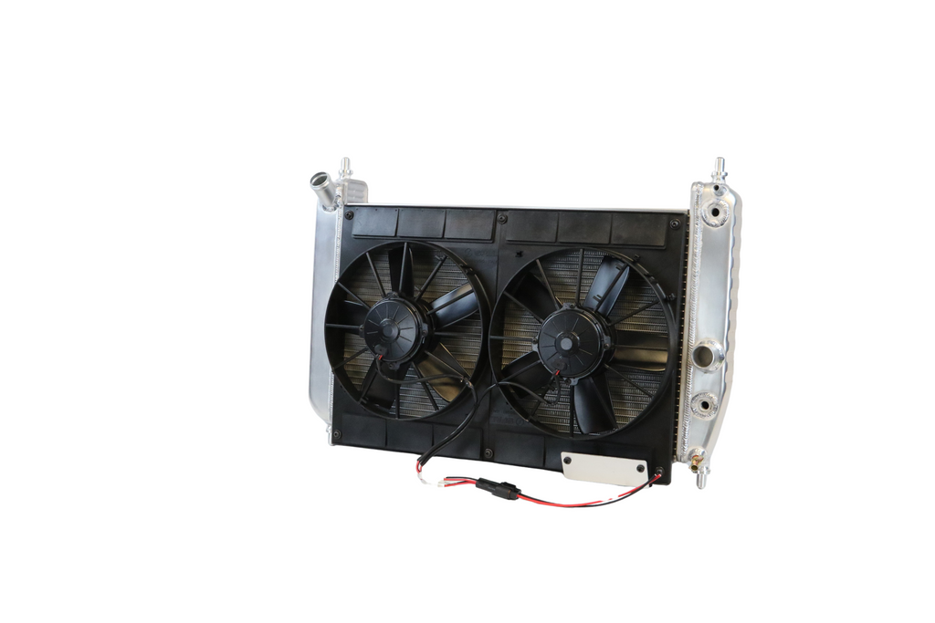C6 Corvette Radiator with Dual 11" Brushed Fan Kit