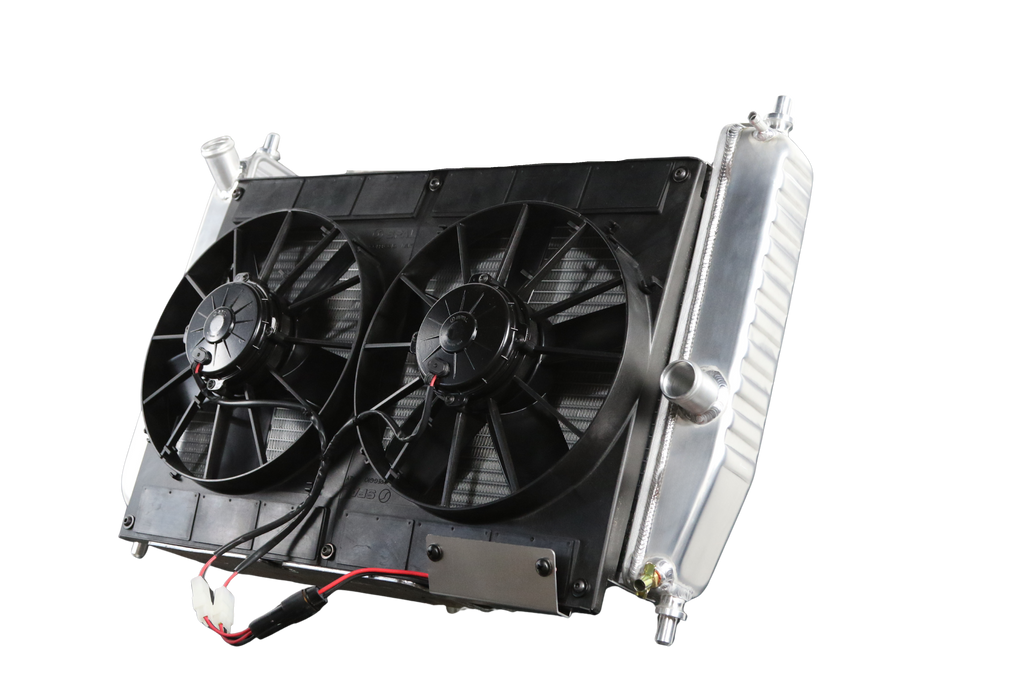 C6 Corvette Radiator with Dual 11" Brushed Fan Kit