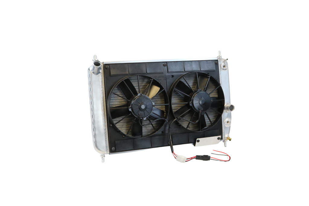 C6 Radiator C6 Corvette Radiator with Dual 11 Brushed Fan Kit – DeWitts™ Direct Fit ...