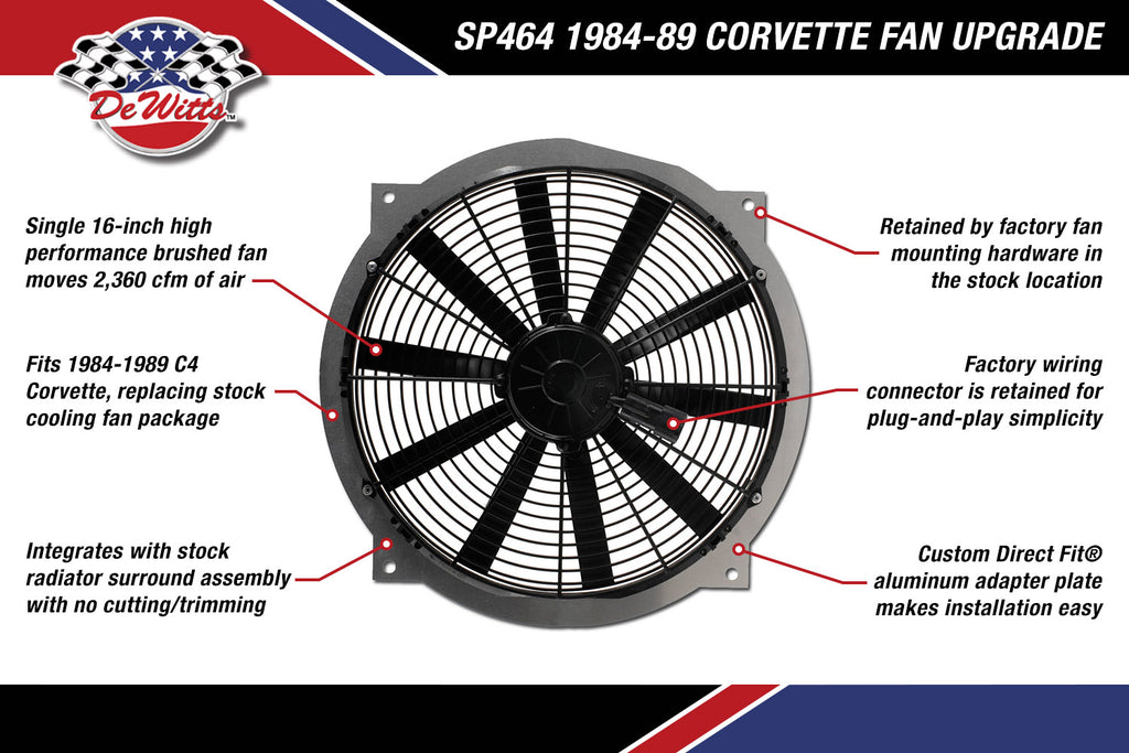 SP464 1984-89 Corvette Fan Upgrade
