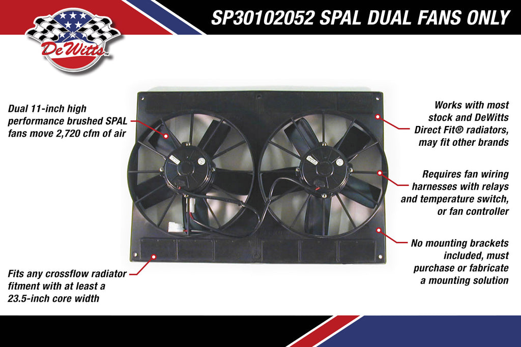 SP30102052 SPAL Dual Fans Only